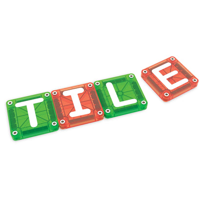 Magna-tiles micromags learn letters