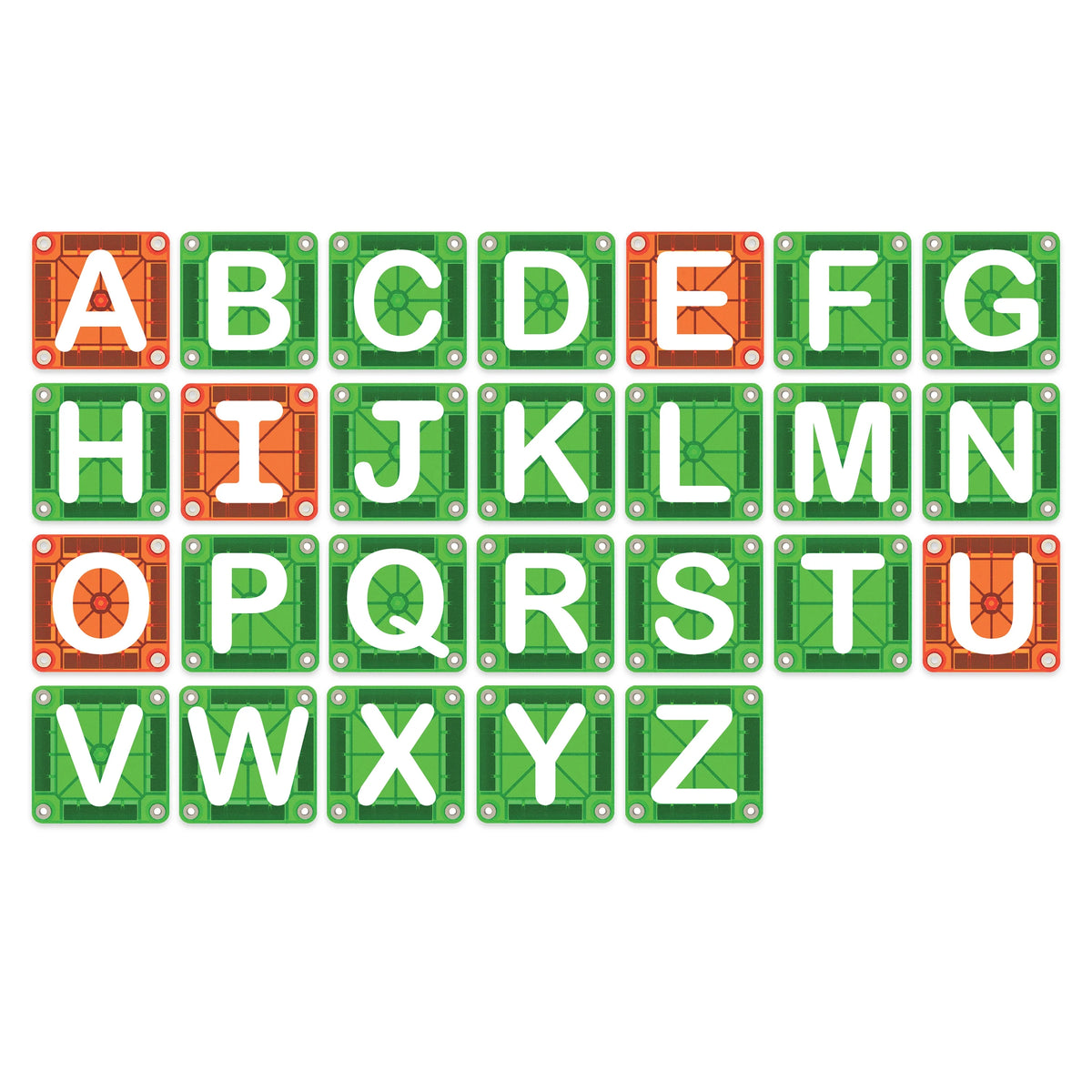 Magna-tiles micromags learn letters