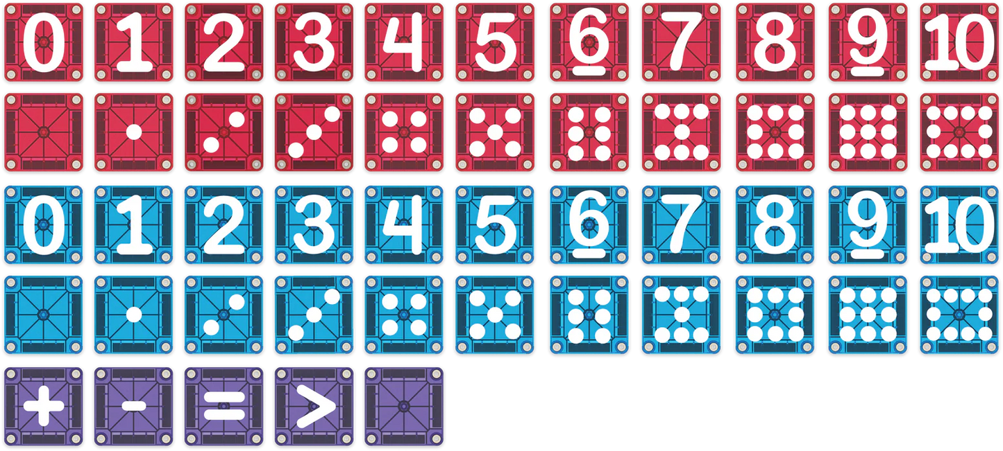 Magna-tiles microMAGS learn numbers 56 stuks
