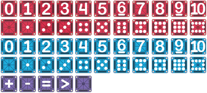 Magna-tiles microMAGS learn numbers 56 stuks