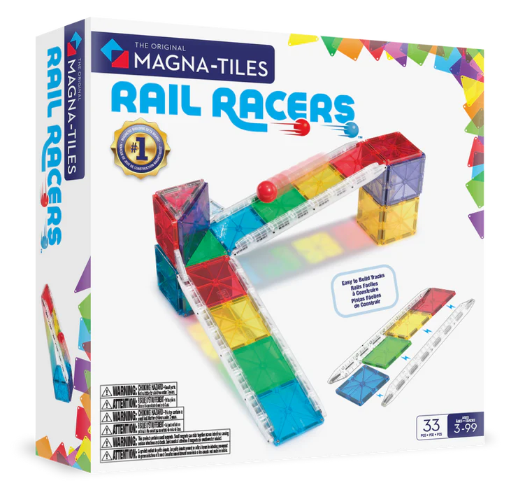 Magna-tiles rail racers 33 piece set