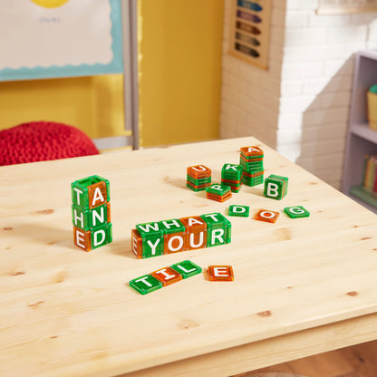Magna-tiles micromags learn letters