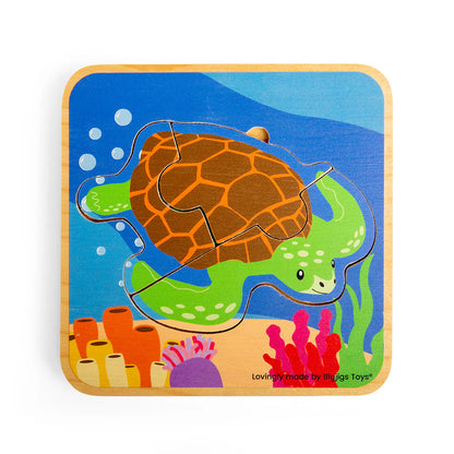 Bigjigs levenscyclus lagenpuzzel zeeschildpad