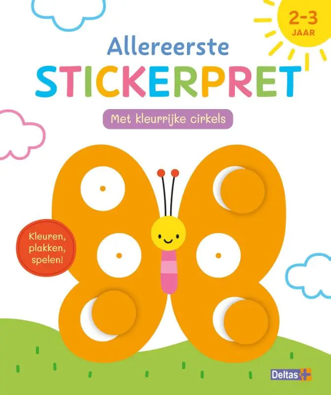 Allereerste stickerpret met kleurrijke cirkels