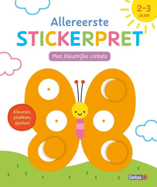 Allereerste stickerpret met kleurrijke cirkels
