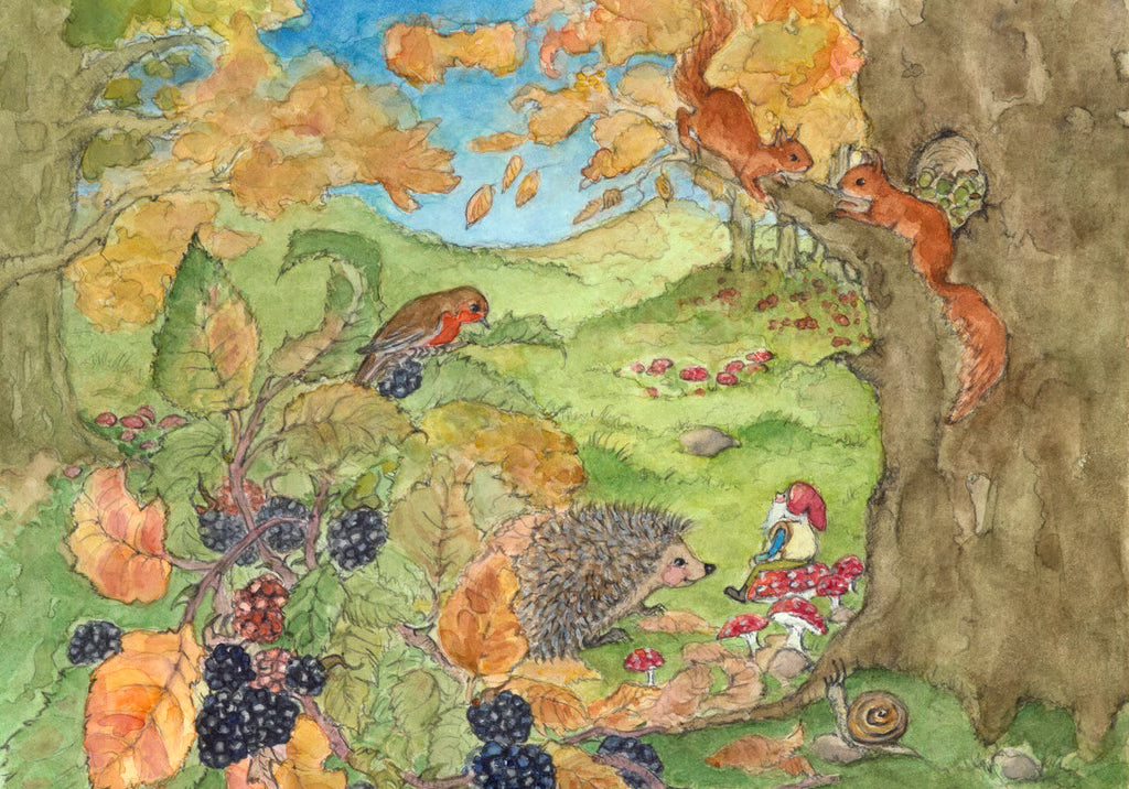 Eentje van Margo - egel in herfstbos