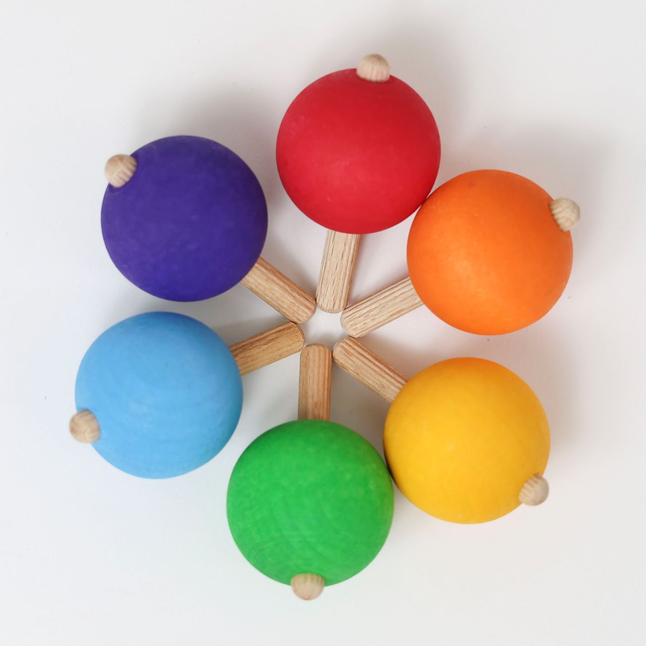 Grimm's spinning tops regenboog 6 stuks