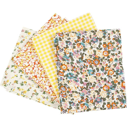 Patchwork stofset geel