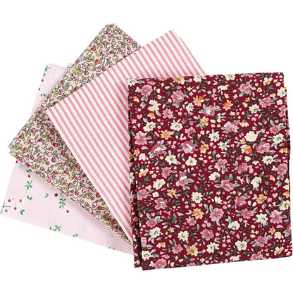 Patchwork stofset roze