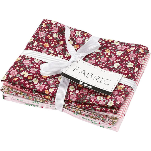 Patchwork stofset roze