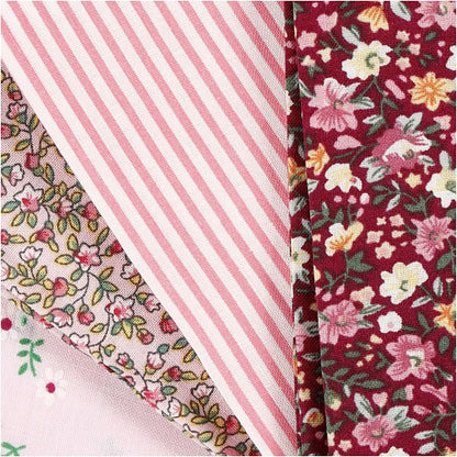 Patchwork stofset roze