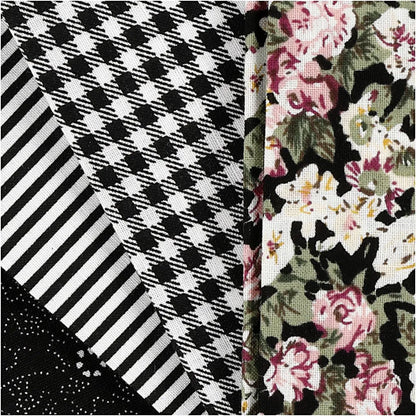 Patchwork stofset zwart