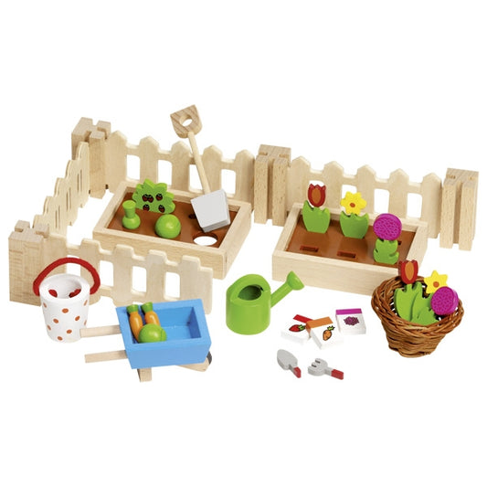 Goki poppenhuis accessoires moestuin