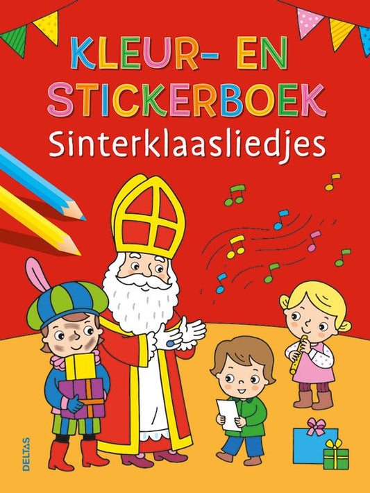 Kleur- en stickerboek sinterklaasliedjes