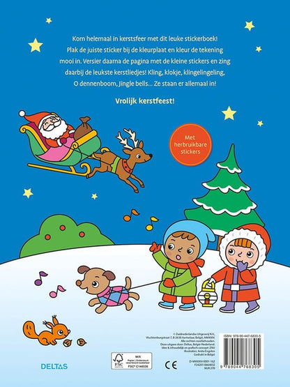 Kleur- en stickerboek de mooiste kerstliedjes