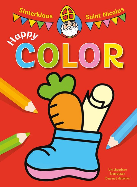 Sinterklaas happy color kleurblok