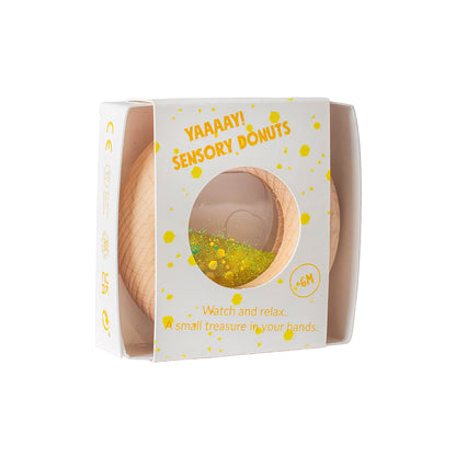 Petit Boum sensorische donut geel