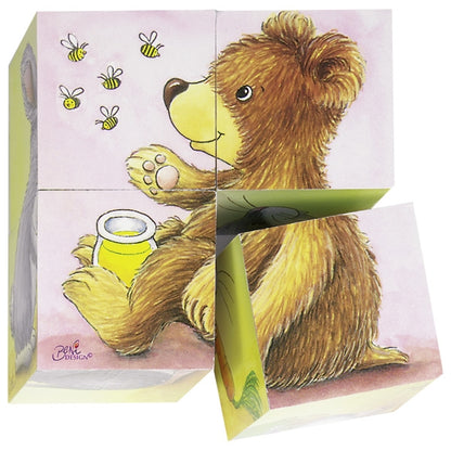 Goki blok puzzel babydieren