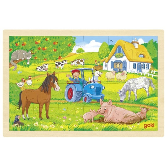 Goki puzzel boerderij 24 stukjes