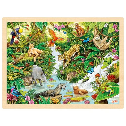 Goki puzzel jungle 96 stukjes