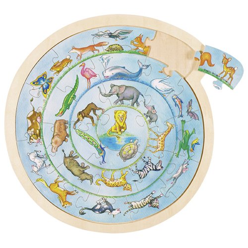 Goki puzzel dieren rond