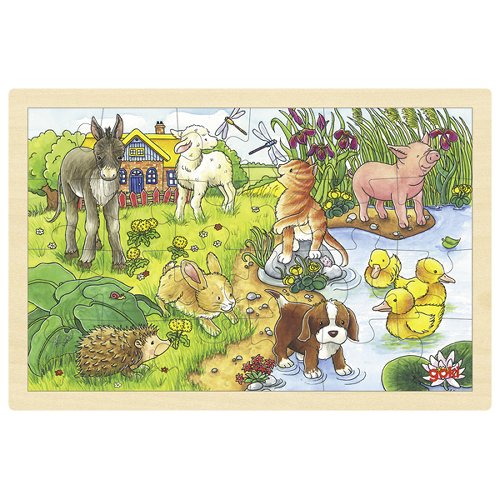 Goki puzzel babydieren 24 stukjes