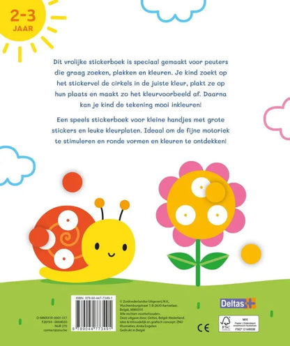 Allereerste stickerpret met kleurrijke cirkels