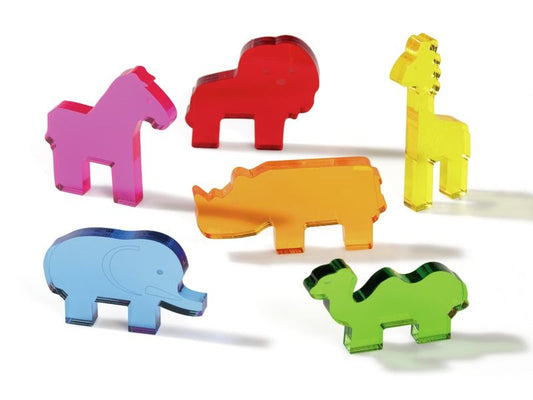 Acryl set wilde dieren 6 delig