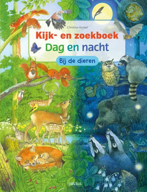Kijk- en zoekboek dag en nacht bij de dieren