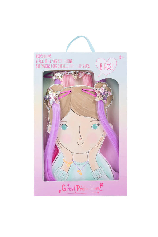 Clip-on extensions roze en paars