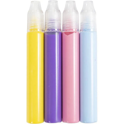 Kaarsenstiften paars, geel, roze, blauw
