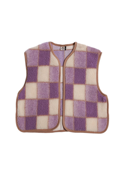 Alwero gilet camino lila checkered