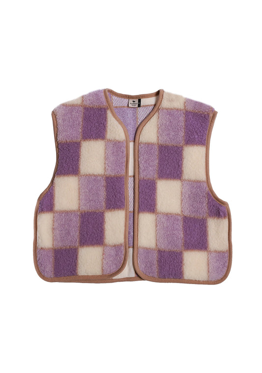 Alwero gilet camino lila checkered