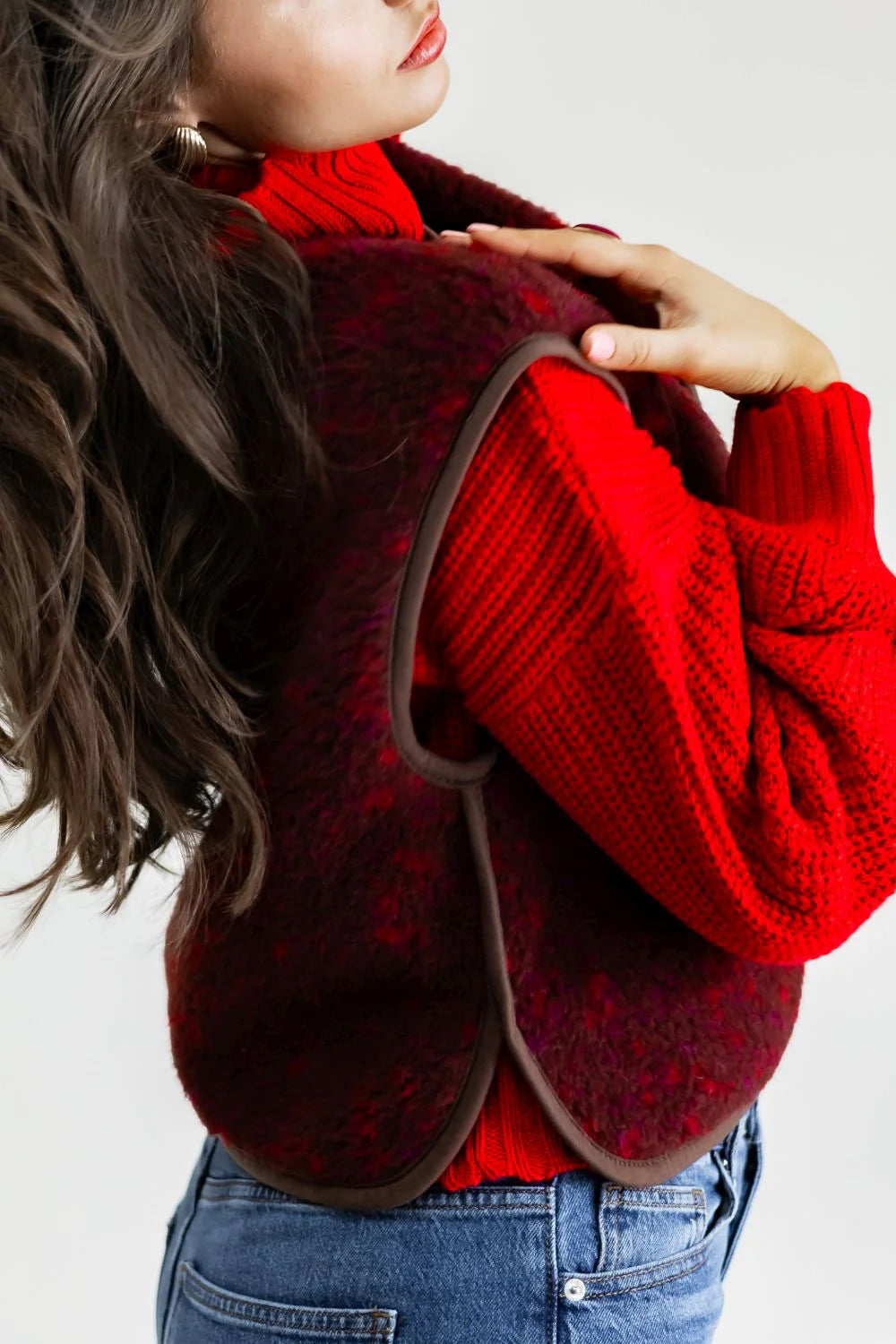 Gilet camino red multi dots