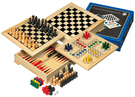 Houten spelletjes 4-in-1