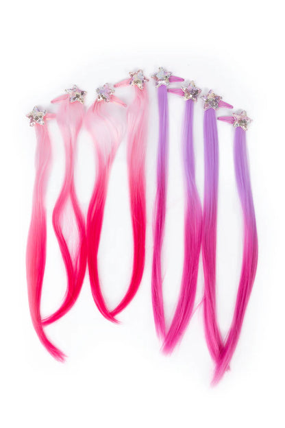 Clip-on extensions roze en paars