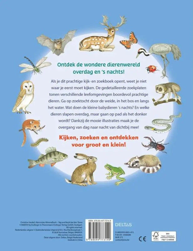 Kijk- en zoekboek dag en nacht bij de dieren