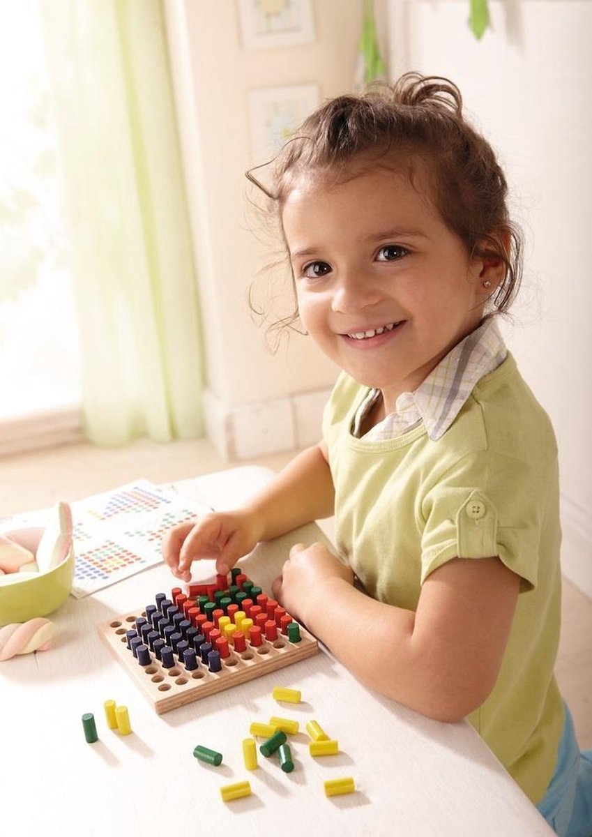 Haba kleurige pinnen, kleurige plaatjes