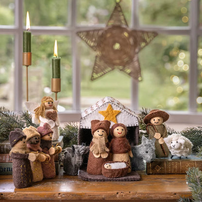 Kerststal bruin