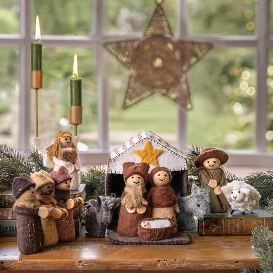 Kerststal bruin