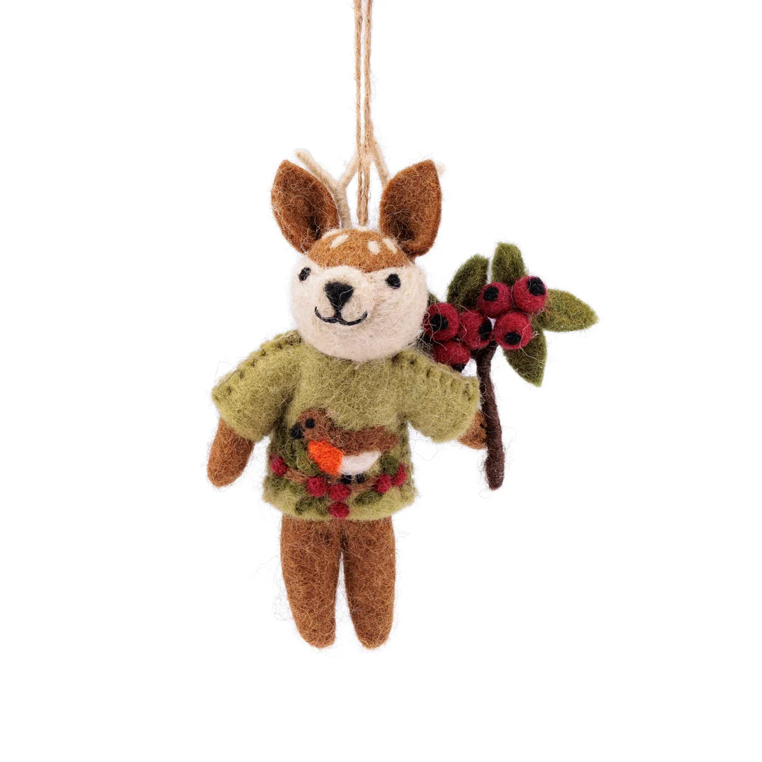 Hanger hert English christmas lichtgroen