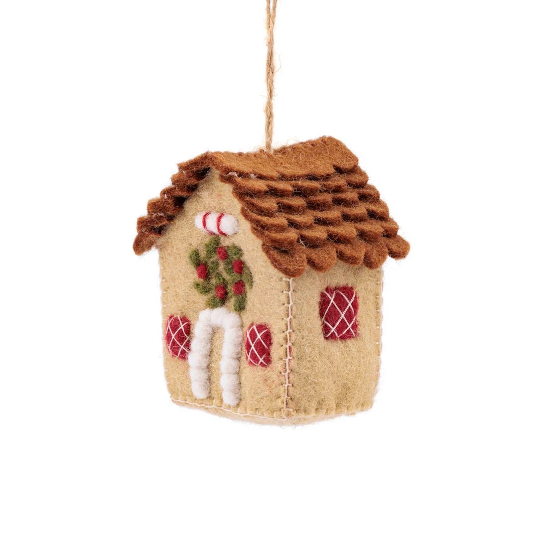 Hanger huisje English christmas beige