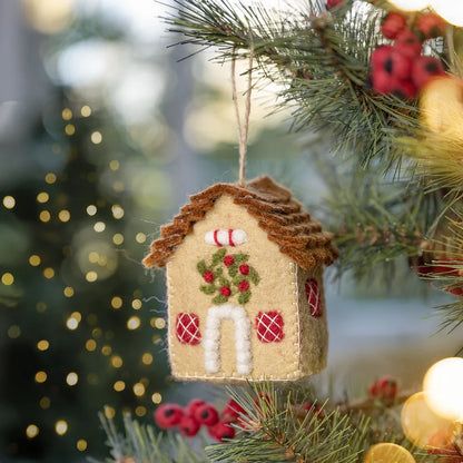 Hanger huisje English christmas beige