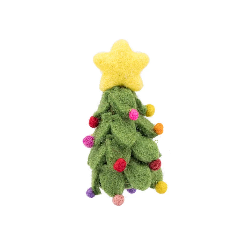 Vingerpopje kerstboom multicolor