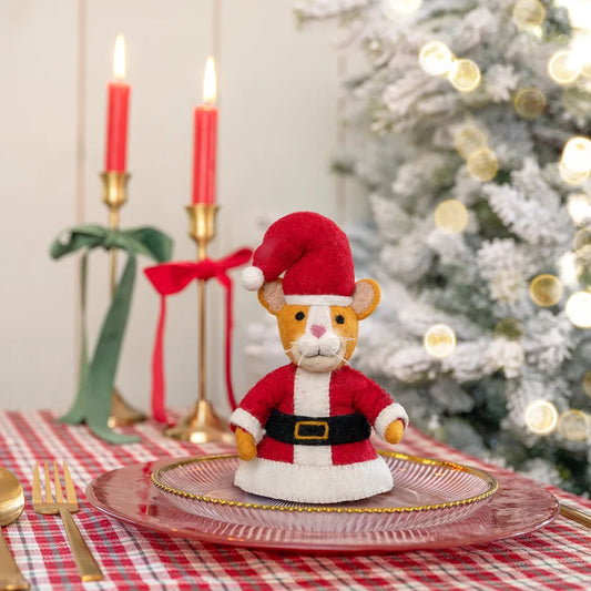 Decoratie kat kerstman