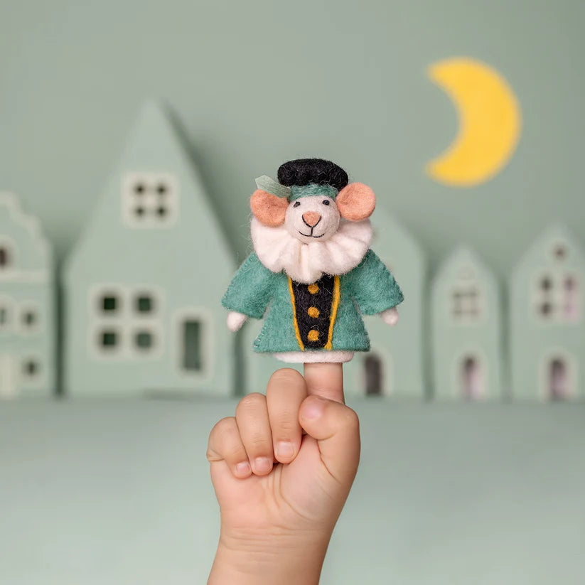 Vingerpopje muis pietermuis turquoise