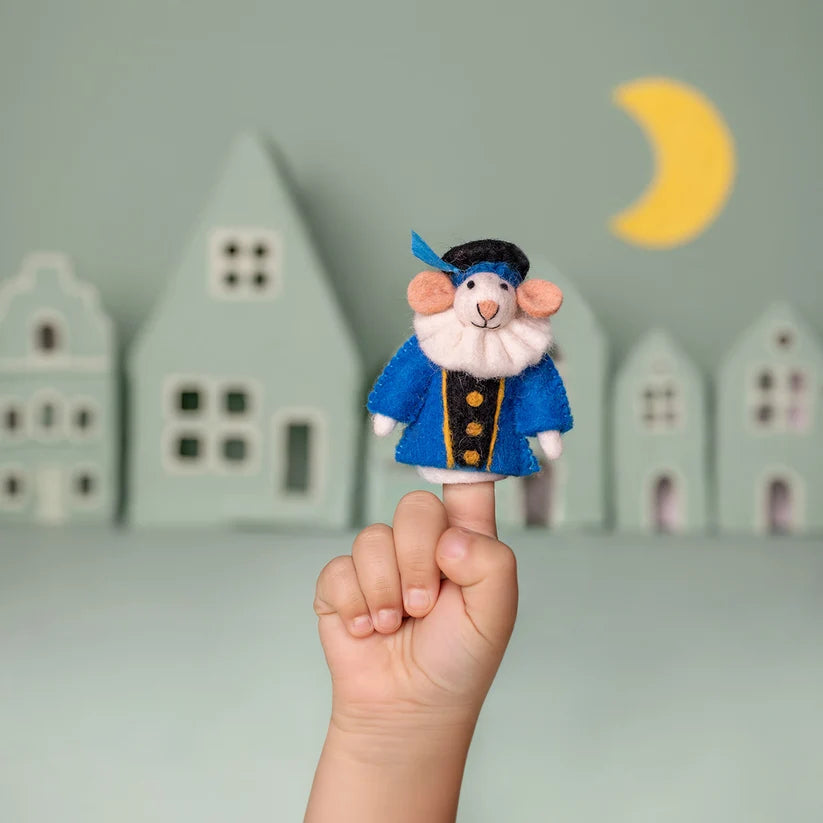 Vingerpopje muis pietermuis blauw