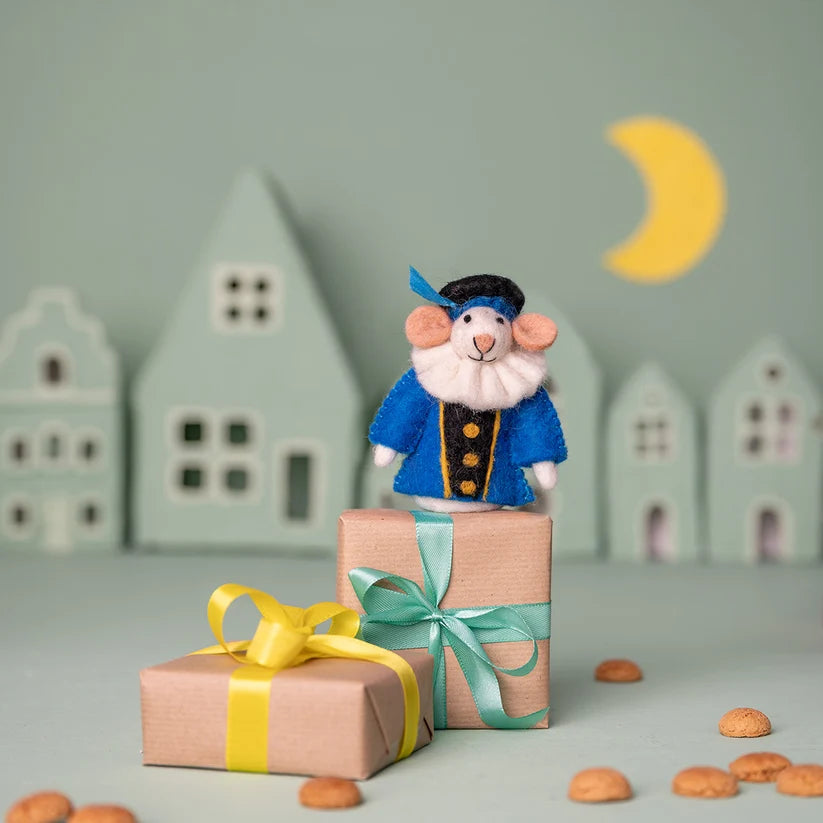 Vingerpopje muis pietermuis blauw