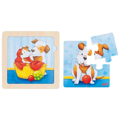 Goki puzzel babydieren hond