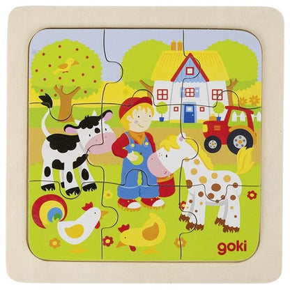 Goki puzzel met 9 stukjes